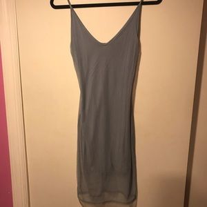 Baby blue overlay midi dress